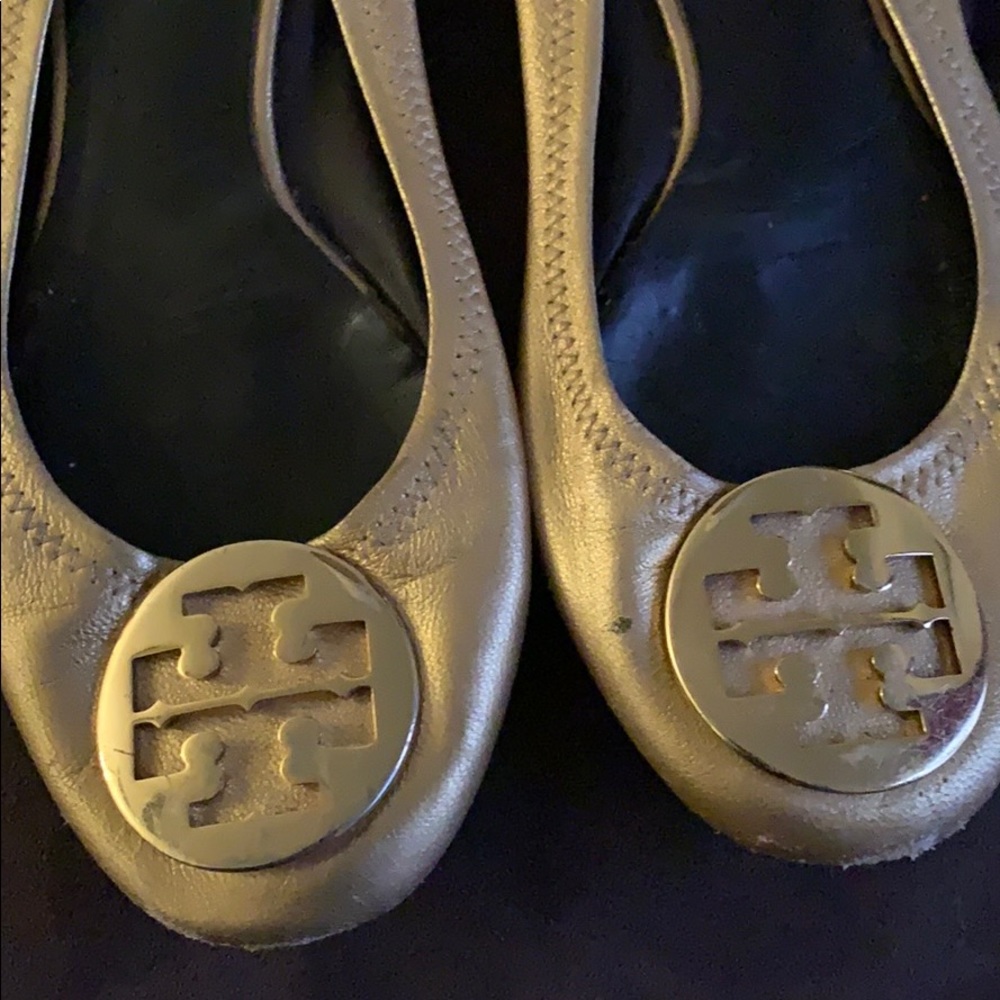 Tory Burch leather Gold Reva flats 9 - Picture 7 of 7